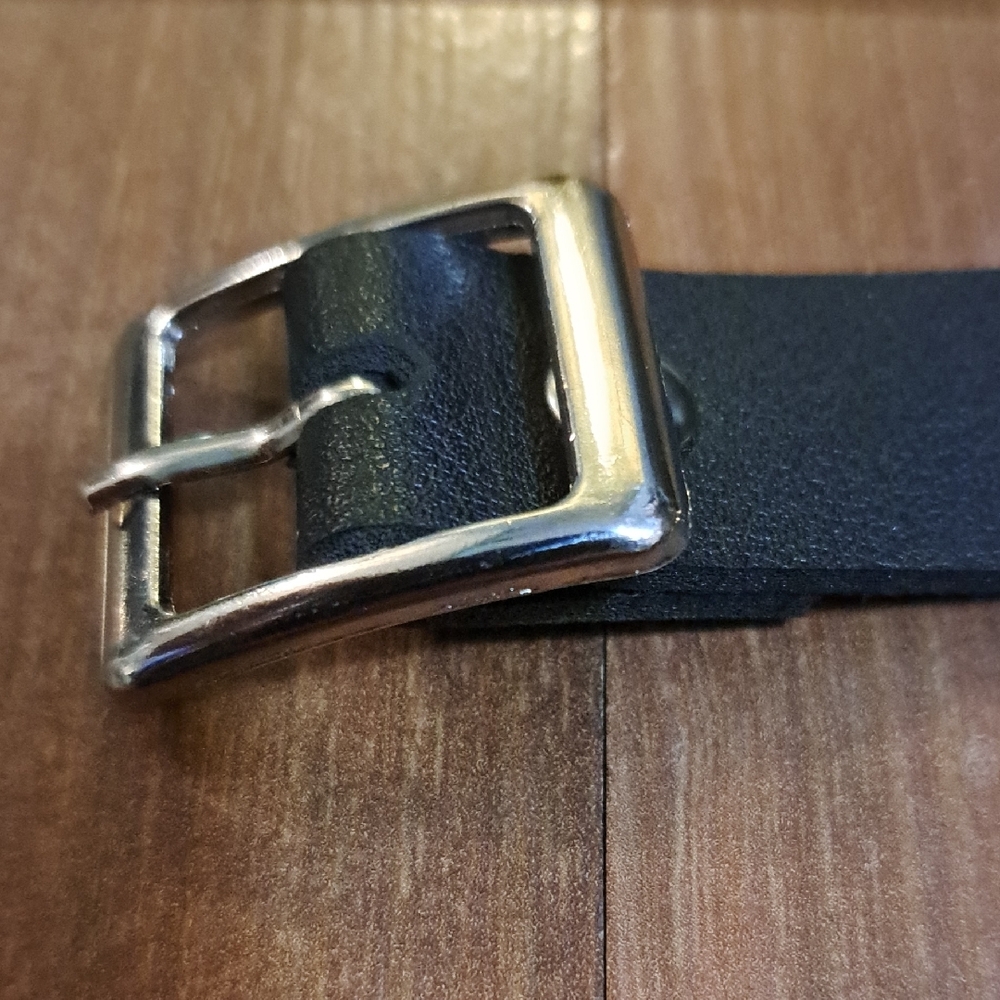 Studded Black Leather Dog Collar - Picture 5 of 5